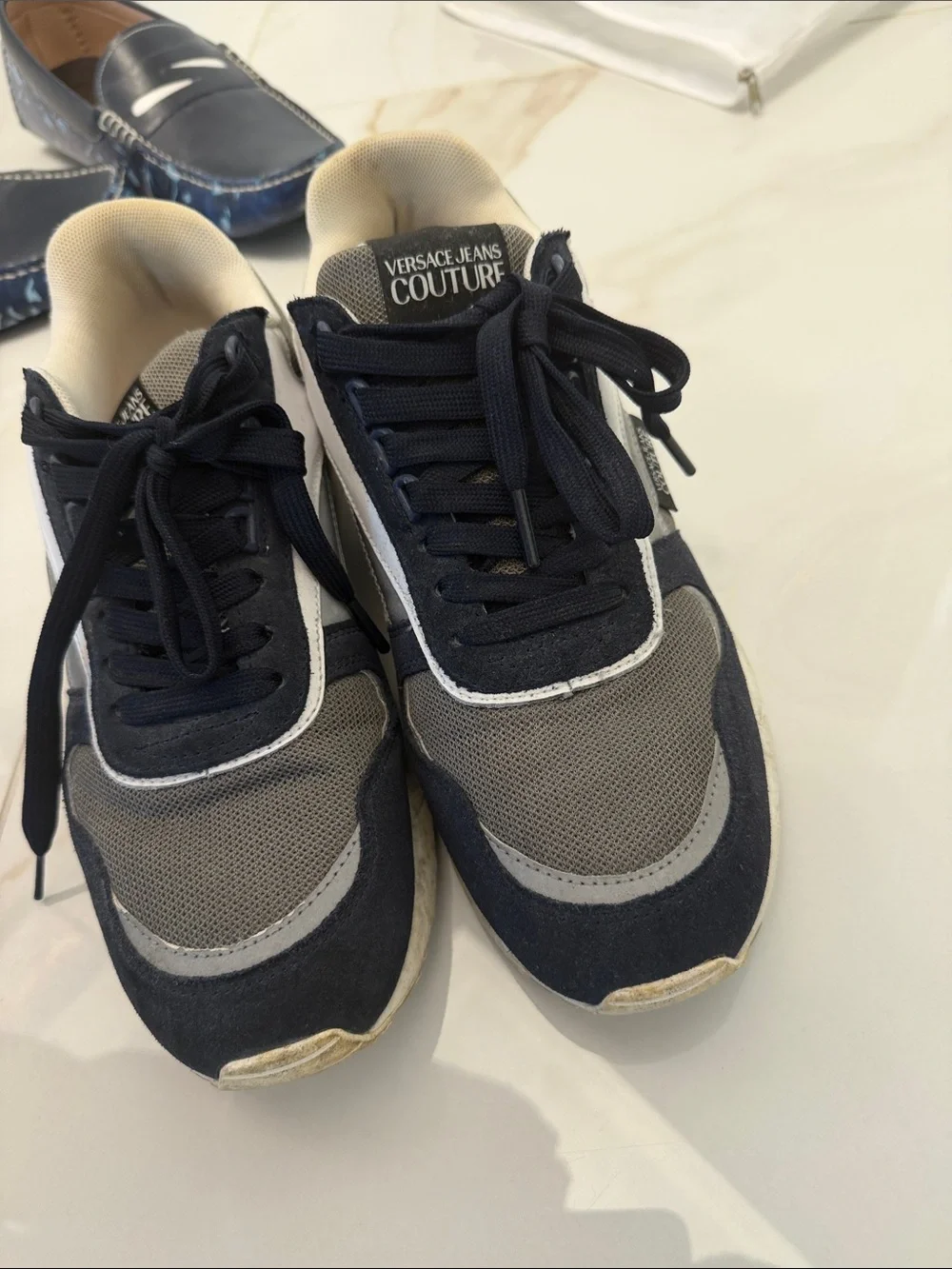 Versace Jeans Collection Men’s Navy & Gray Casual Sneakers